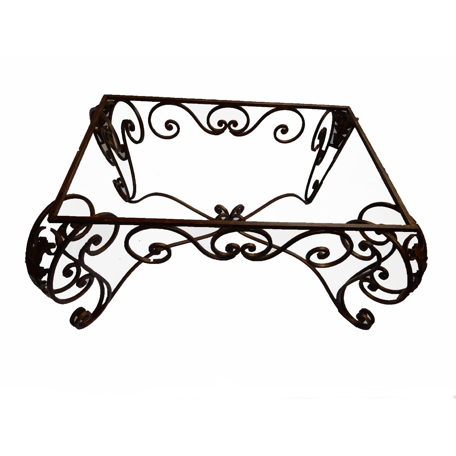 French Style Fer Forge Coffee Table - image-1
