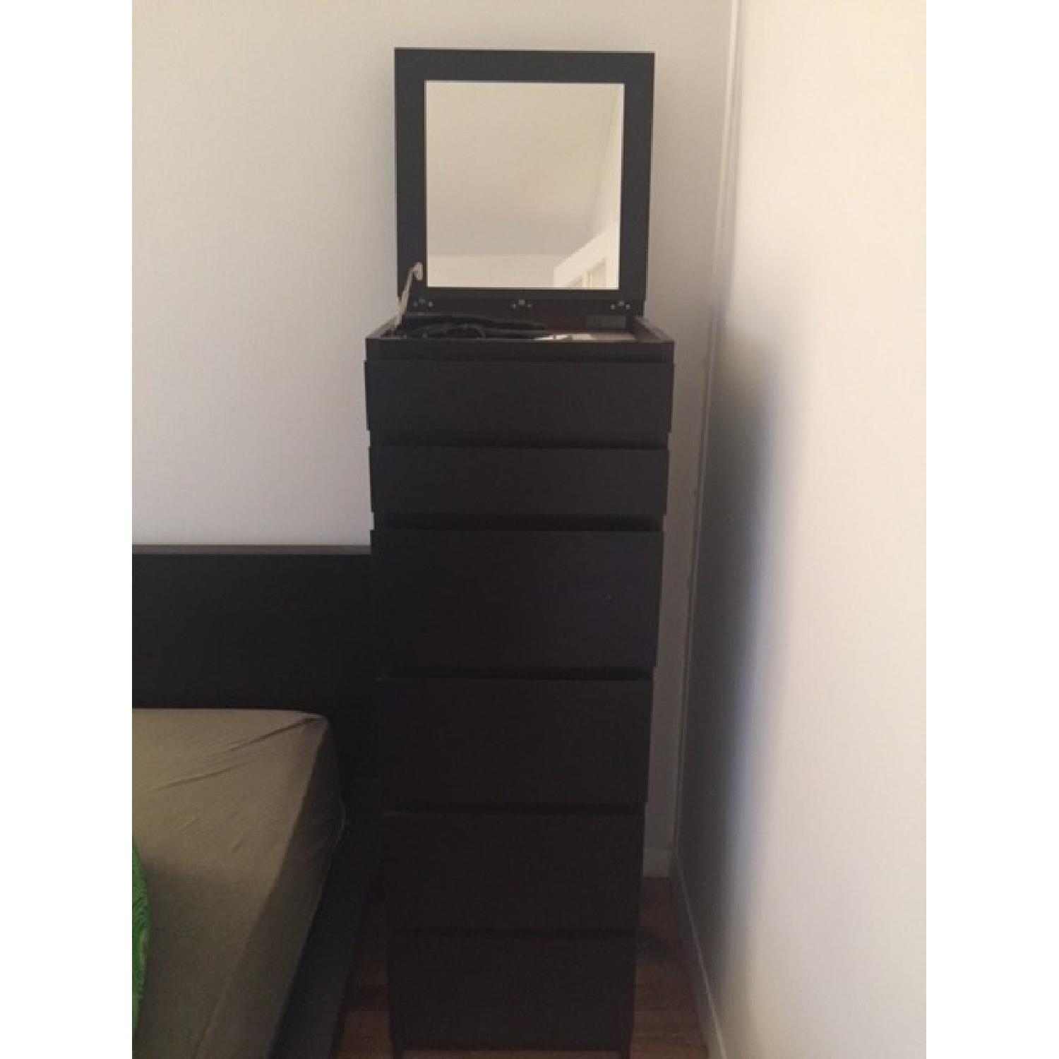 Ikea Tall 6 Drawer Dresser w/ Mirror AptDeco