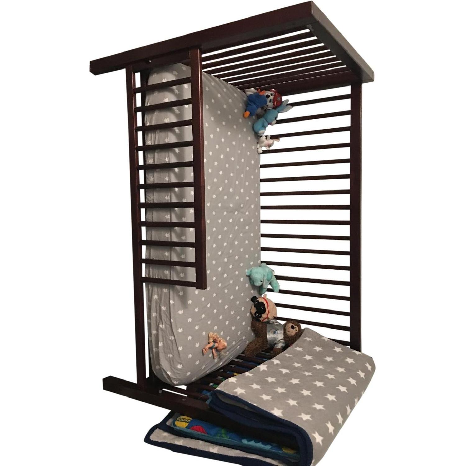 Land of Nod Crib Convertable to Toddler Bed - image-0