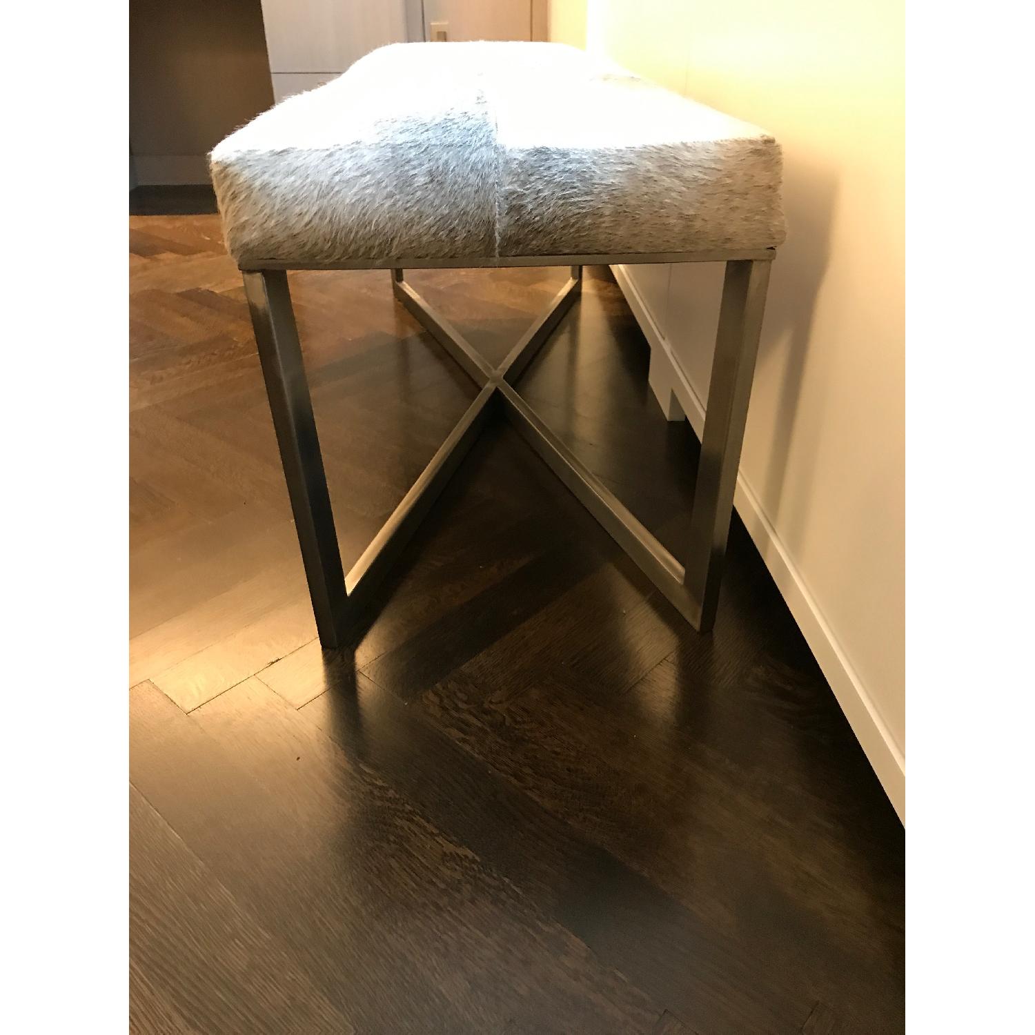 Made Goods Roger Double Bench in Antique Silver - image-1