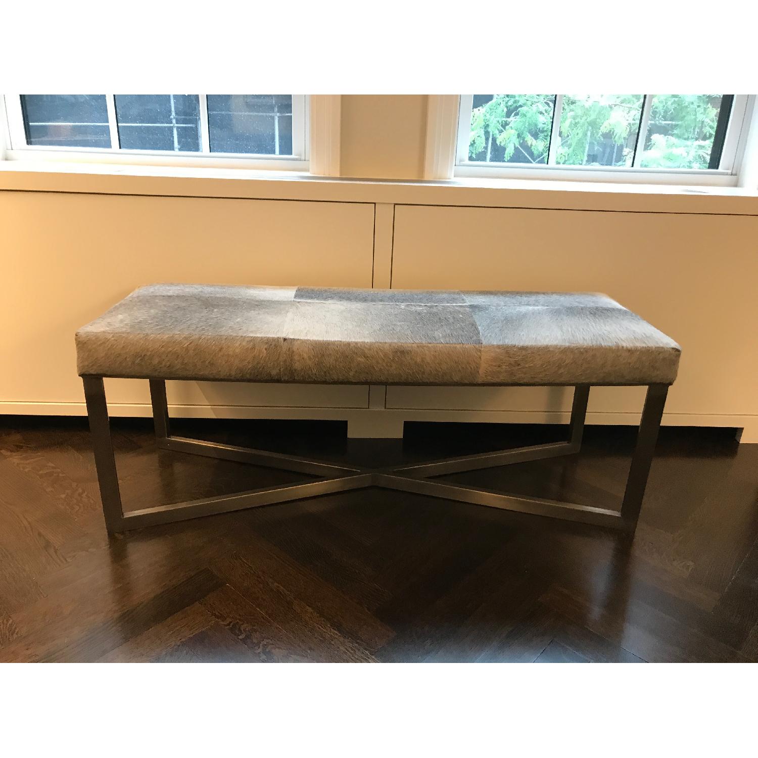 Made Goods Roger Double Bench in Antique Silver - image-3