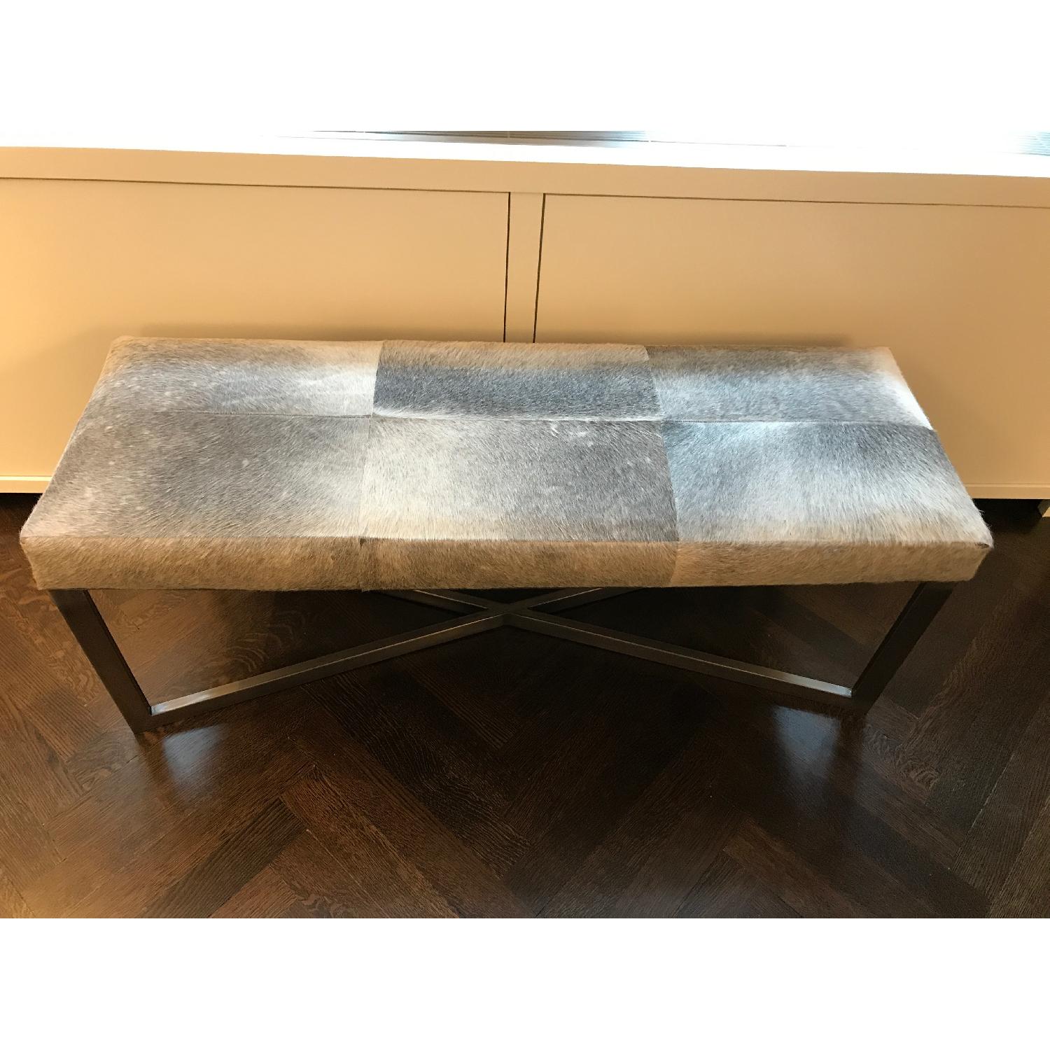 Made Goods Roger Double Bench in Antique Silver - image-4
