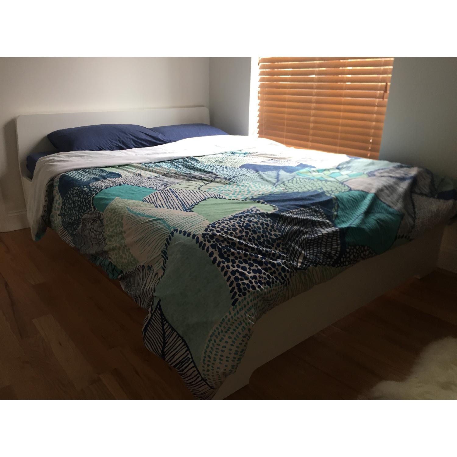 Ikea Askvoll Queen Bed Frame w/ Slatted Base AptDeco