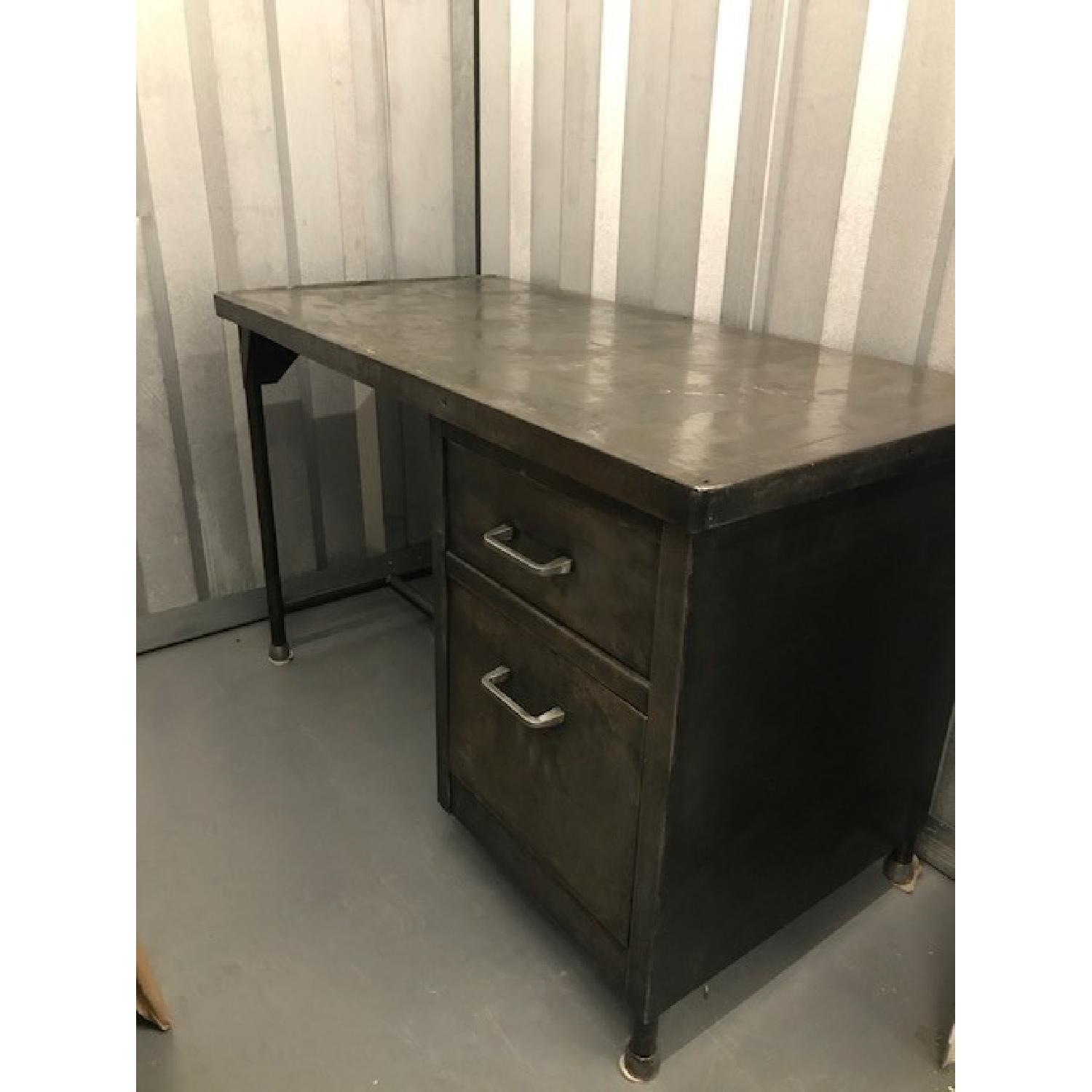 Vintage Style Metal Desk - image-1