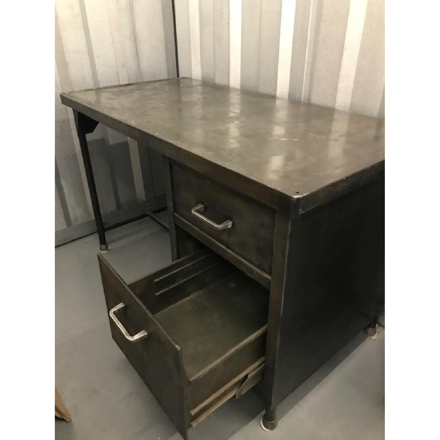 Vintage Style Metal Desk - image-3