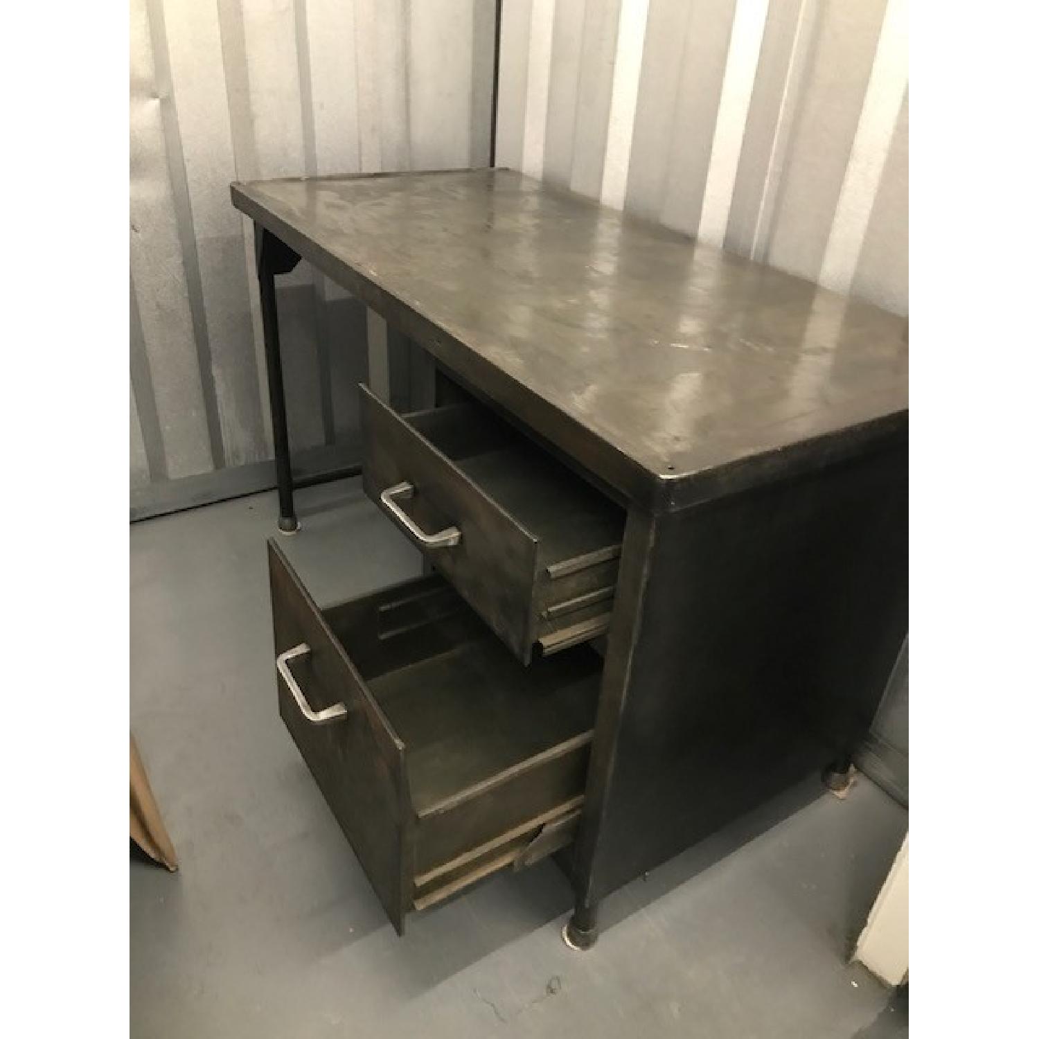 Vintage Style Metal Desk - image-4