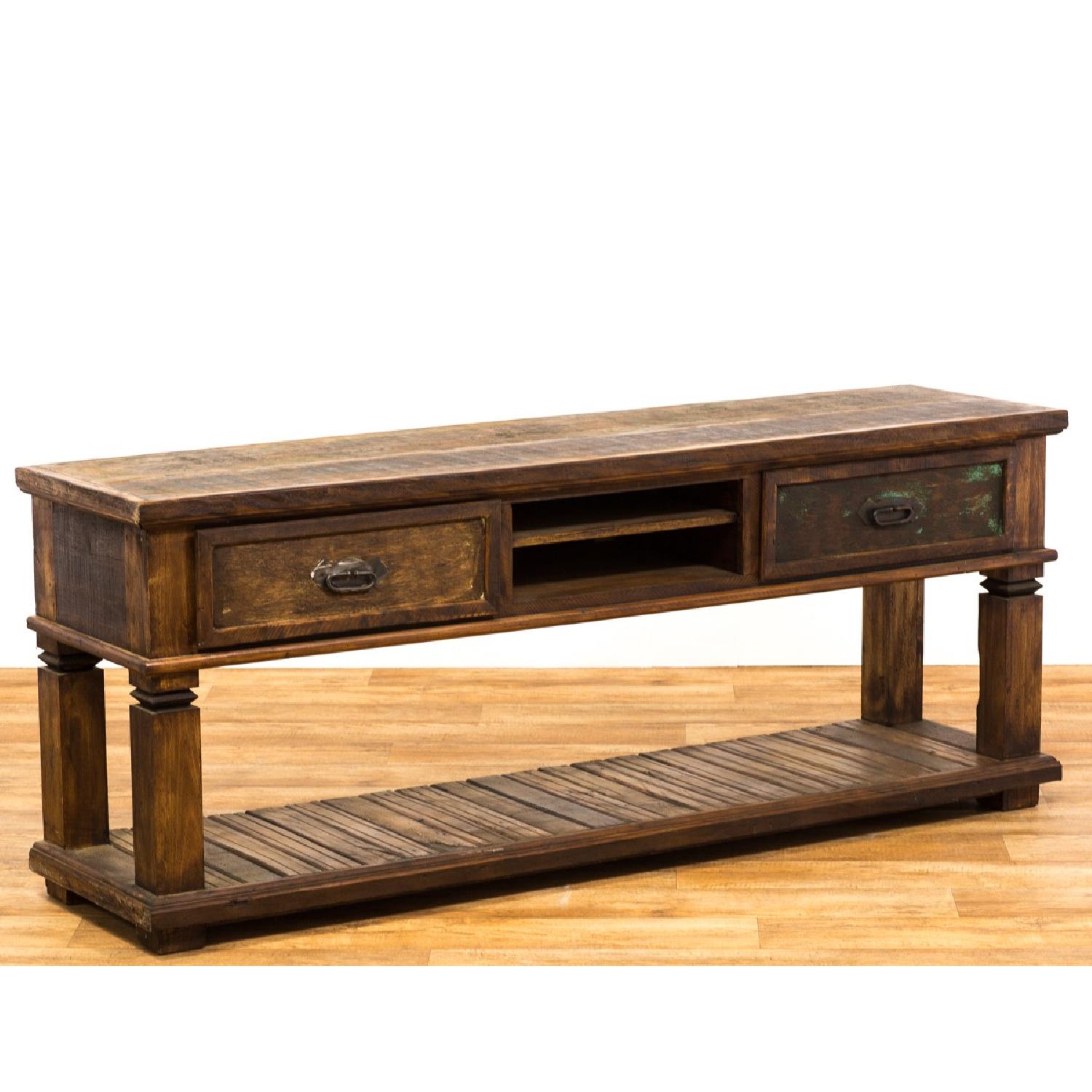 Reclaimed Solid Wood Rustic Console/Sofa Table - image-4