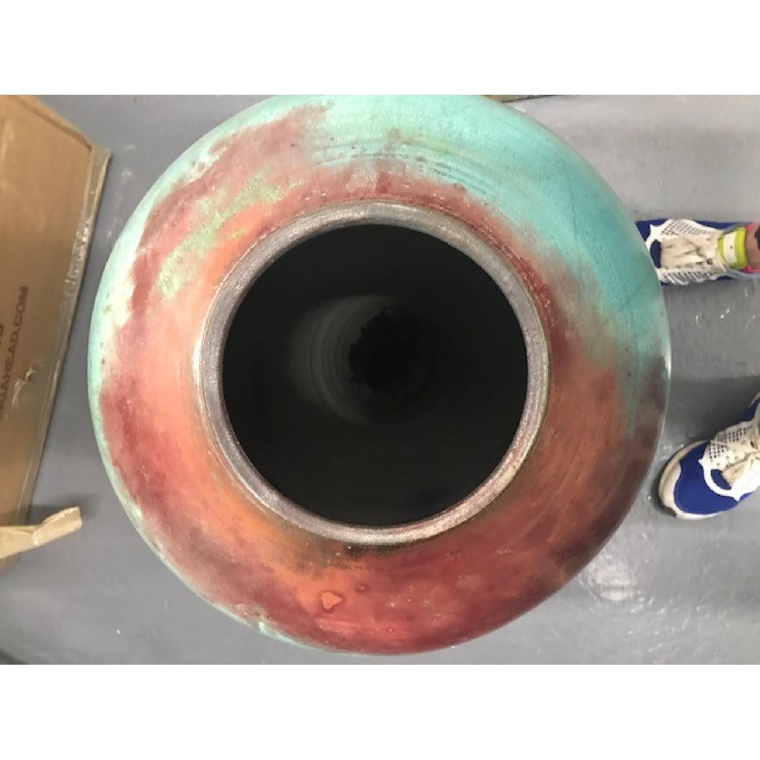 Decorative Vase in Aged Turquoise Finish - image-4