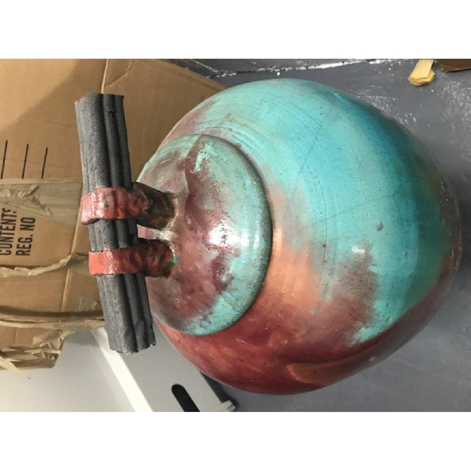 Decorative Vase in Aged Turquoise Finish - image-7