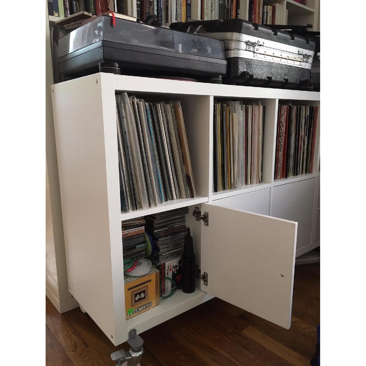 Ikea Kallax Shelf on Casters AptDeco