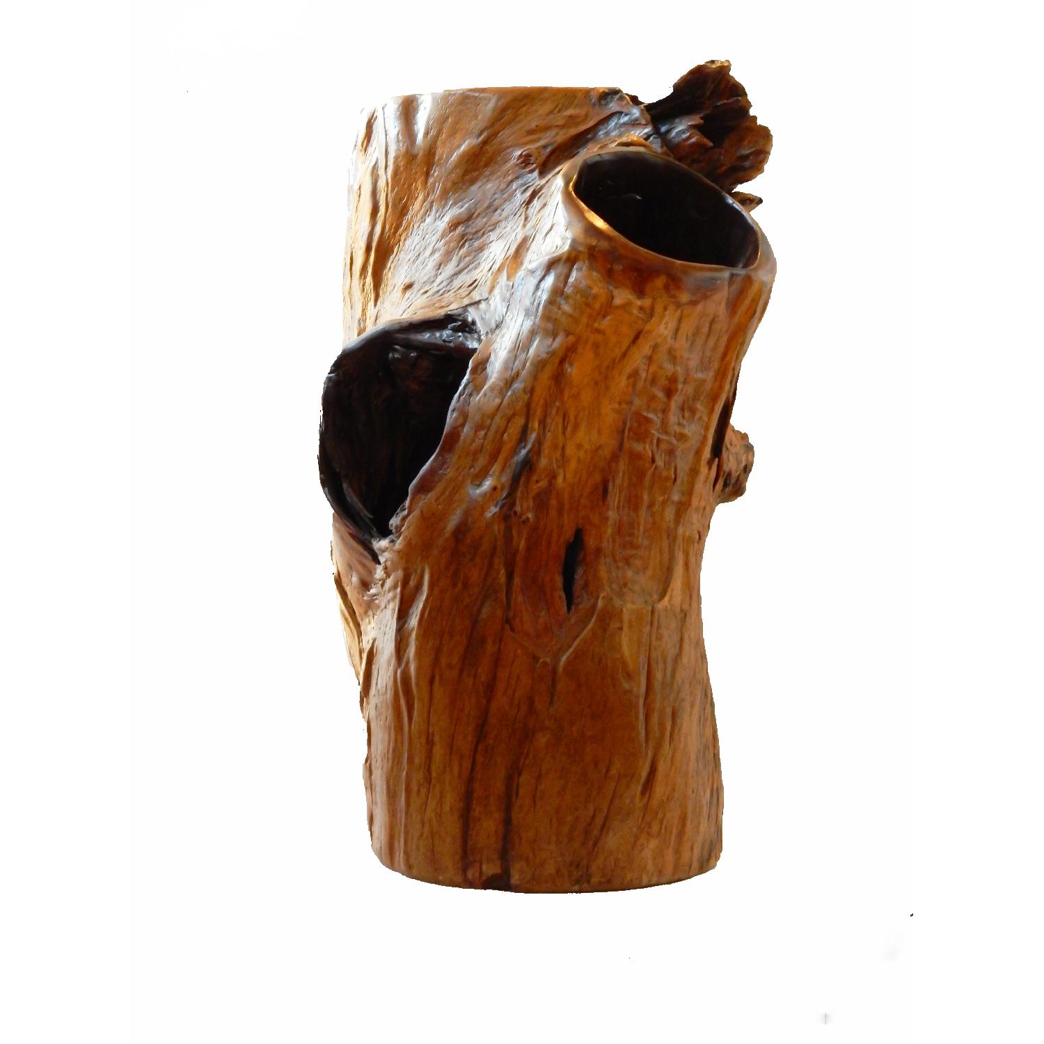 Oversized Natural Wood Trunk Tree Sculpture - image-2