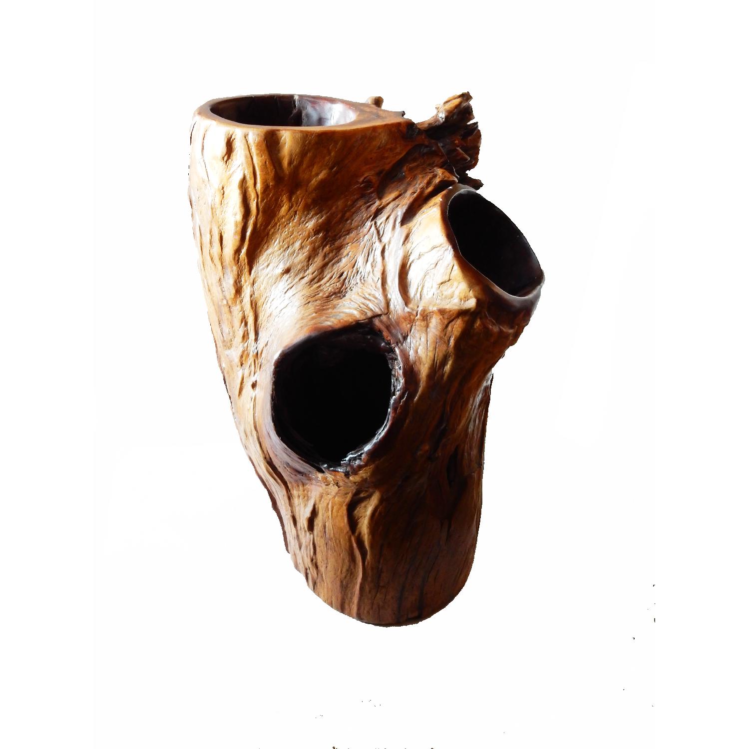 Oversized Natural Wood Trunk Tree Sculpture - image-4