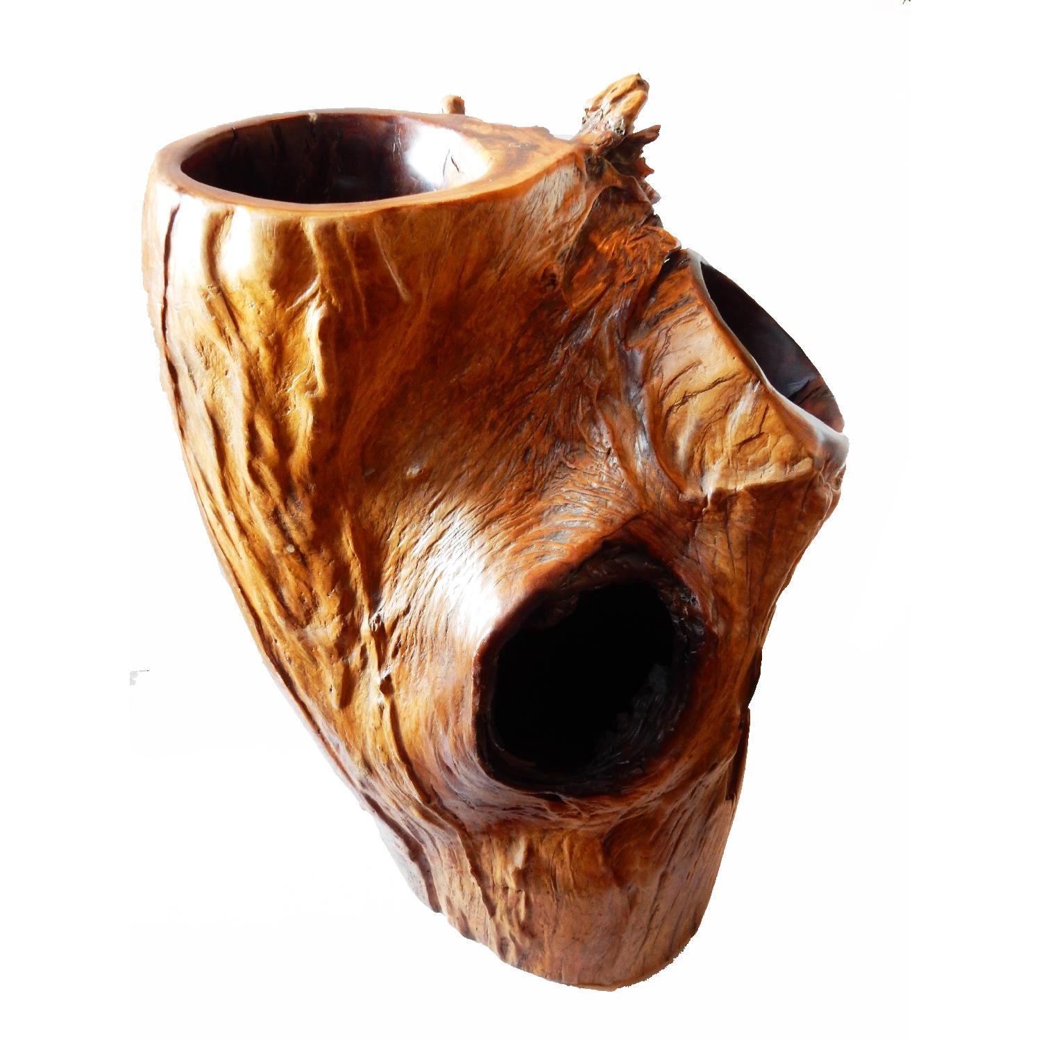 Oversized Natural Wood Trunk Tree Sculpture - image-5