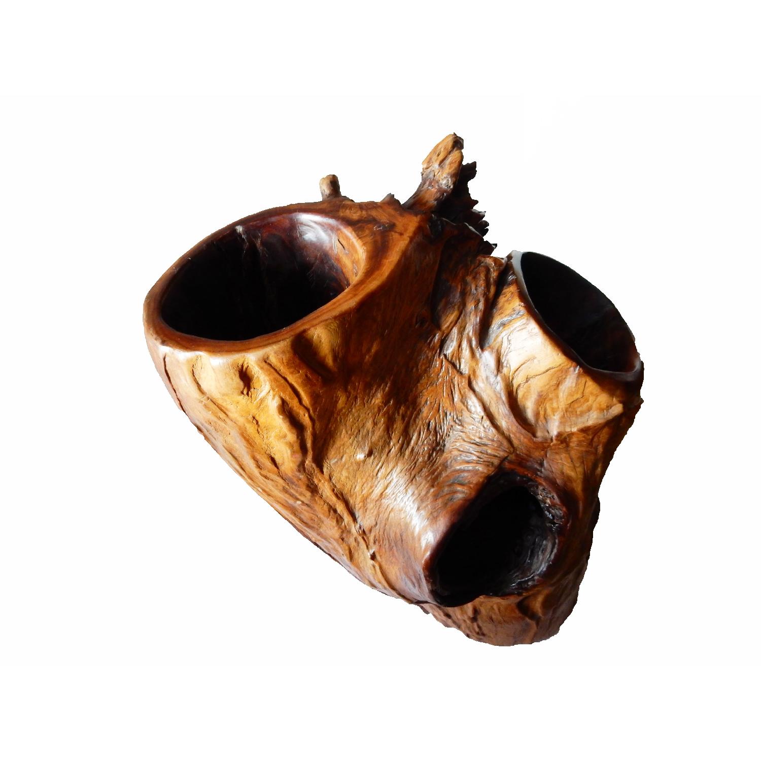 Oversized Natural Wood Trunk Tree Sculpture - image-6