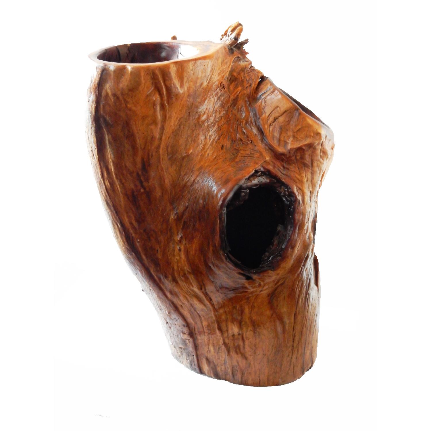 Oversized Natural Wood Trunk Tree Sculpture - image-7