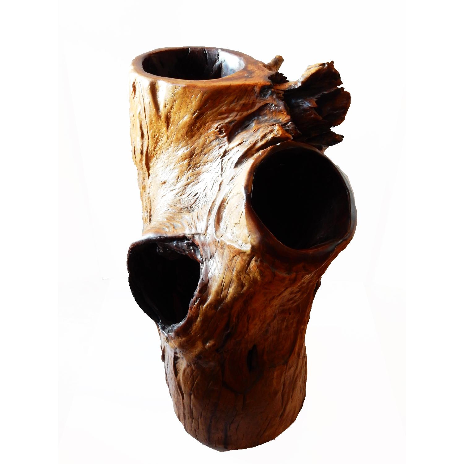 Oversized Natural Wood Trunk Tree Sculpture - image-8