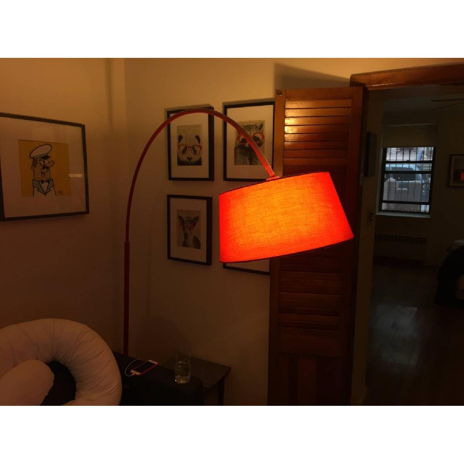 CB2 Red Arc Floor Lamp - image-1