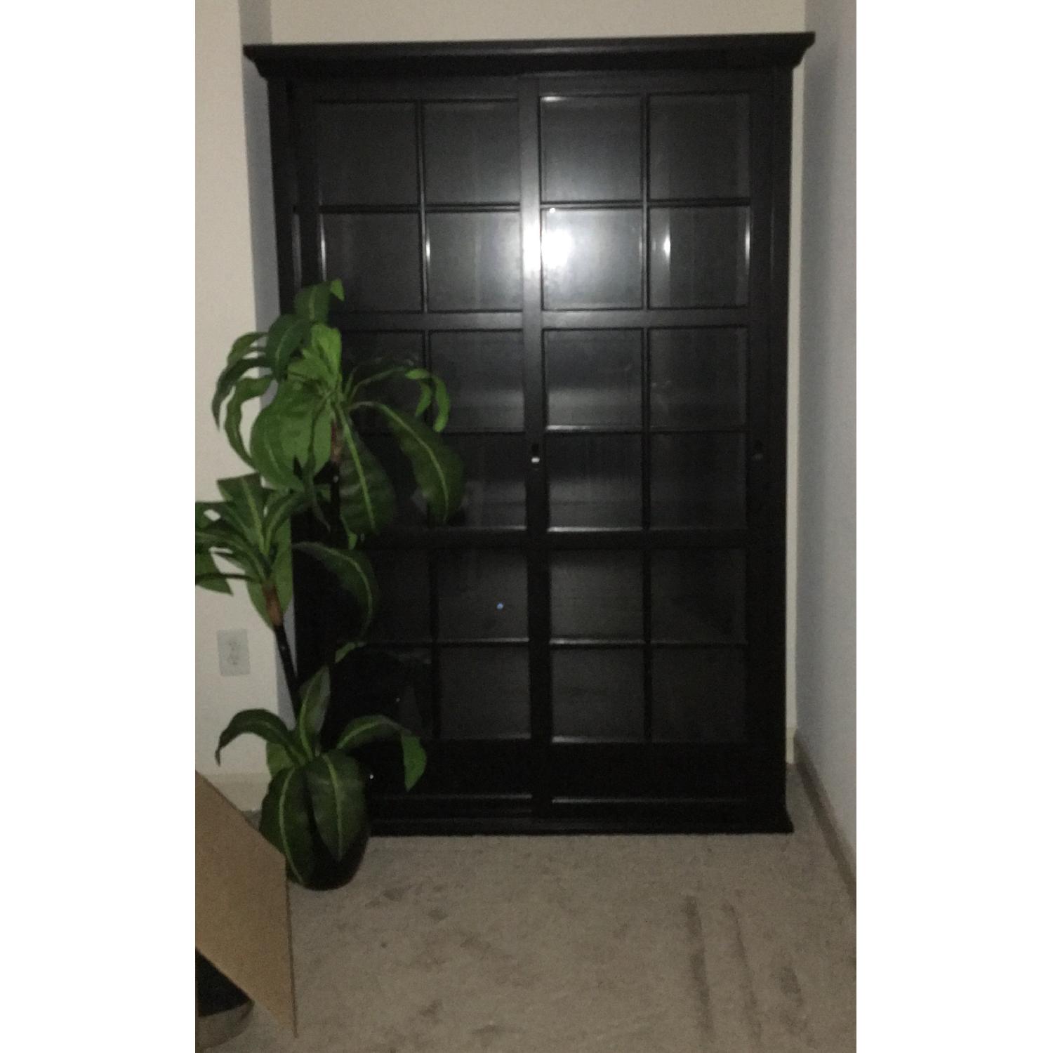Pottery Barn Garrett Glass Cabinet in Black - image-1