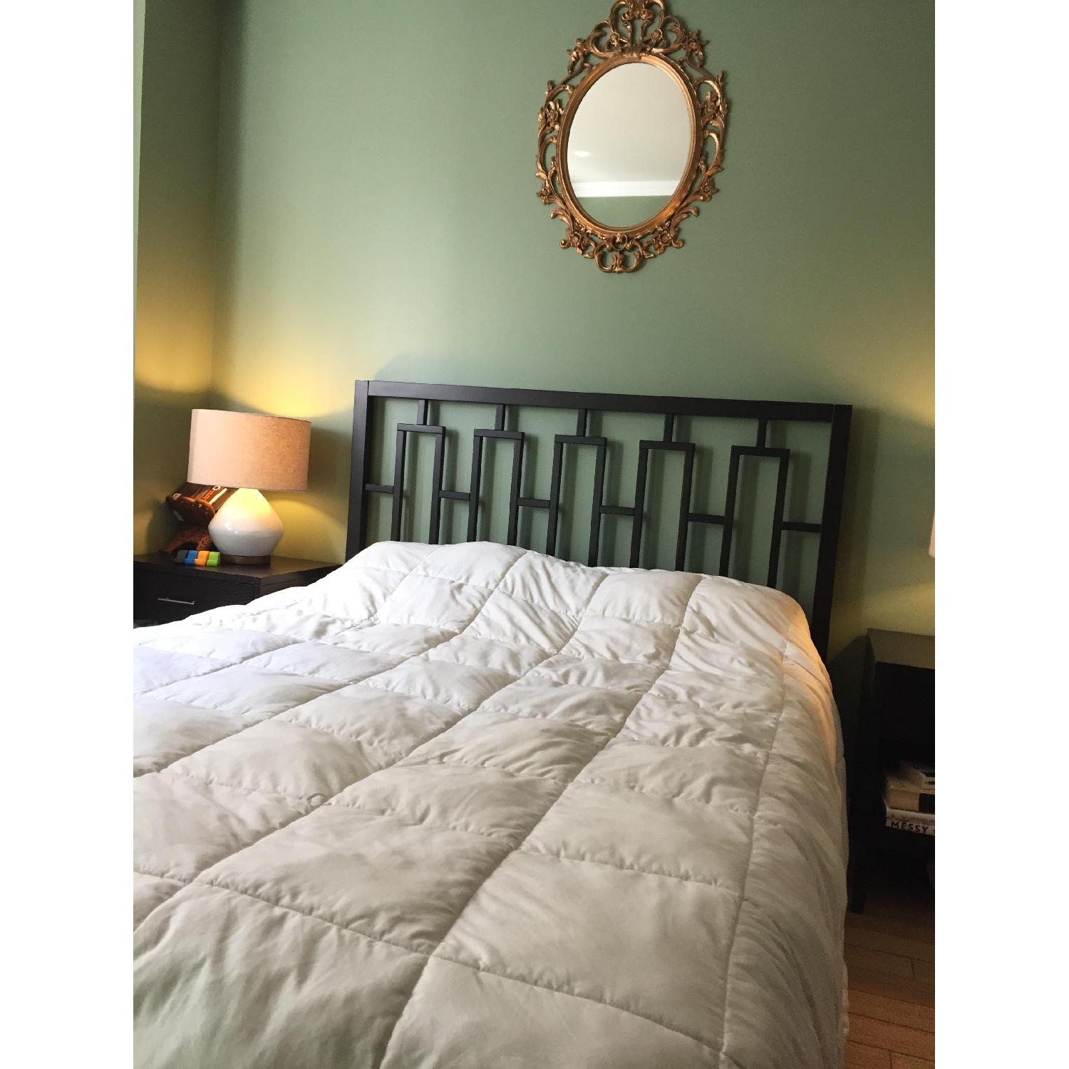 West Elm Queen Bed, with 2 Side Tables, Headboard, and Base AptDeco