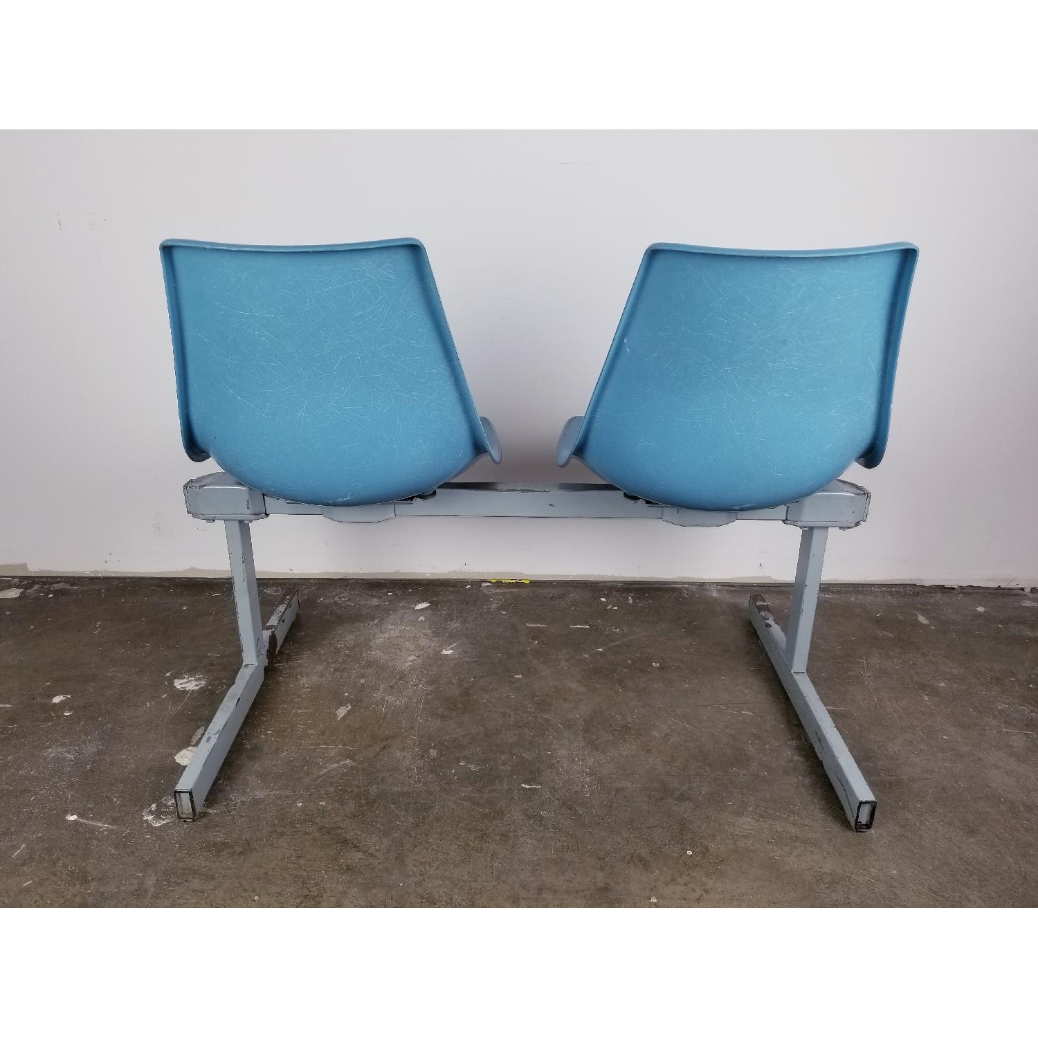Shells Bench Mid-Century Modern Fiberglass Shell Bench - AptDeco