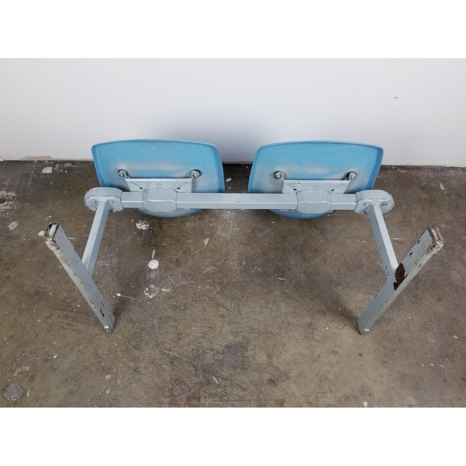 Shells Bench Mid-Century Modern Fiberglass Shell Bench - AptDeco