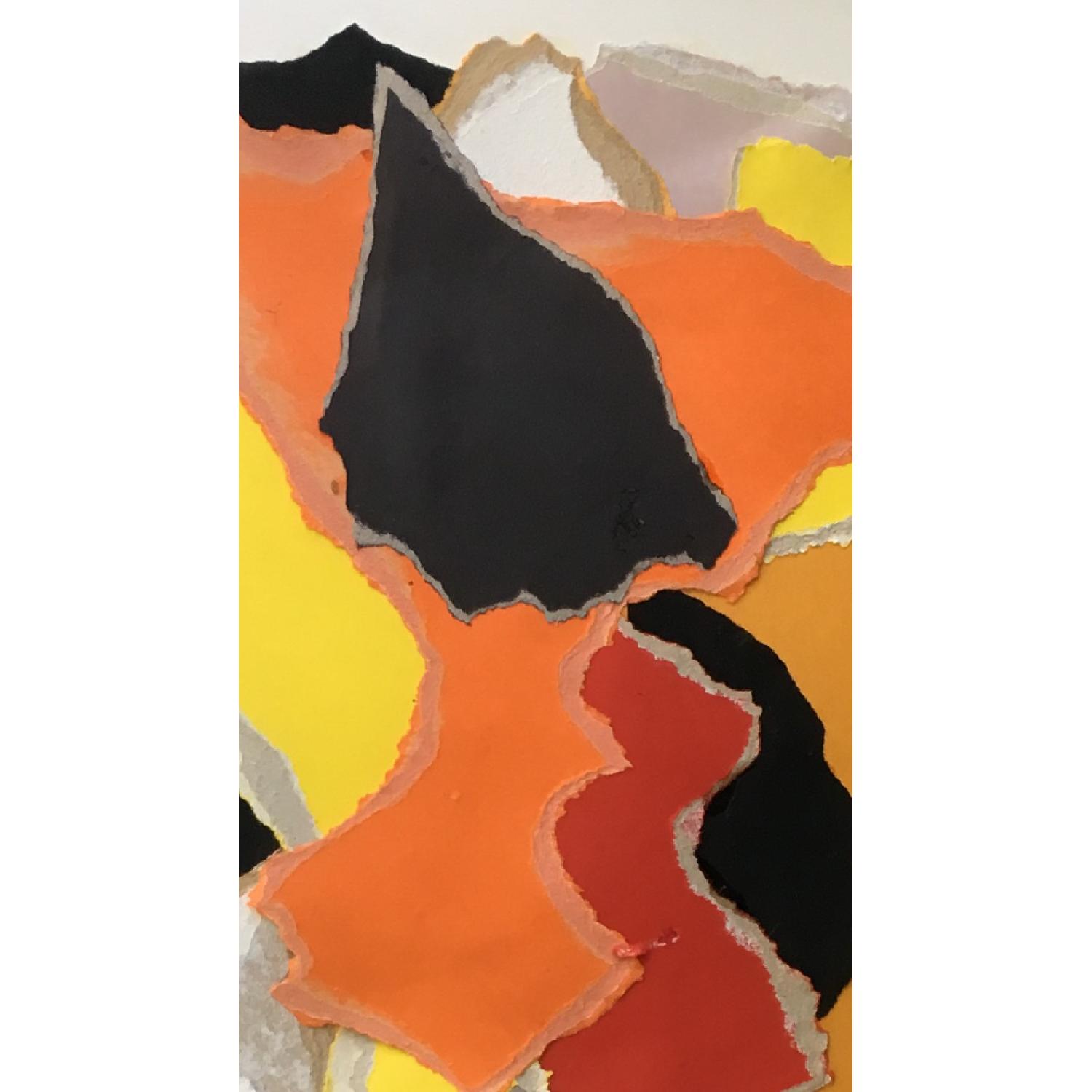 Vintage Abstract Painting - Paper Assemblage Collage - image-2