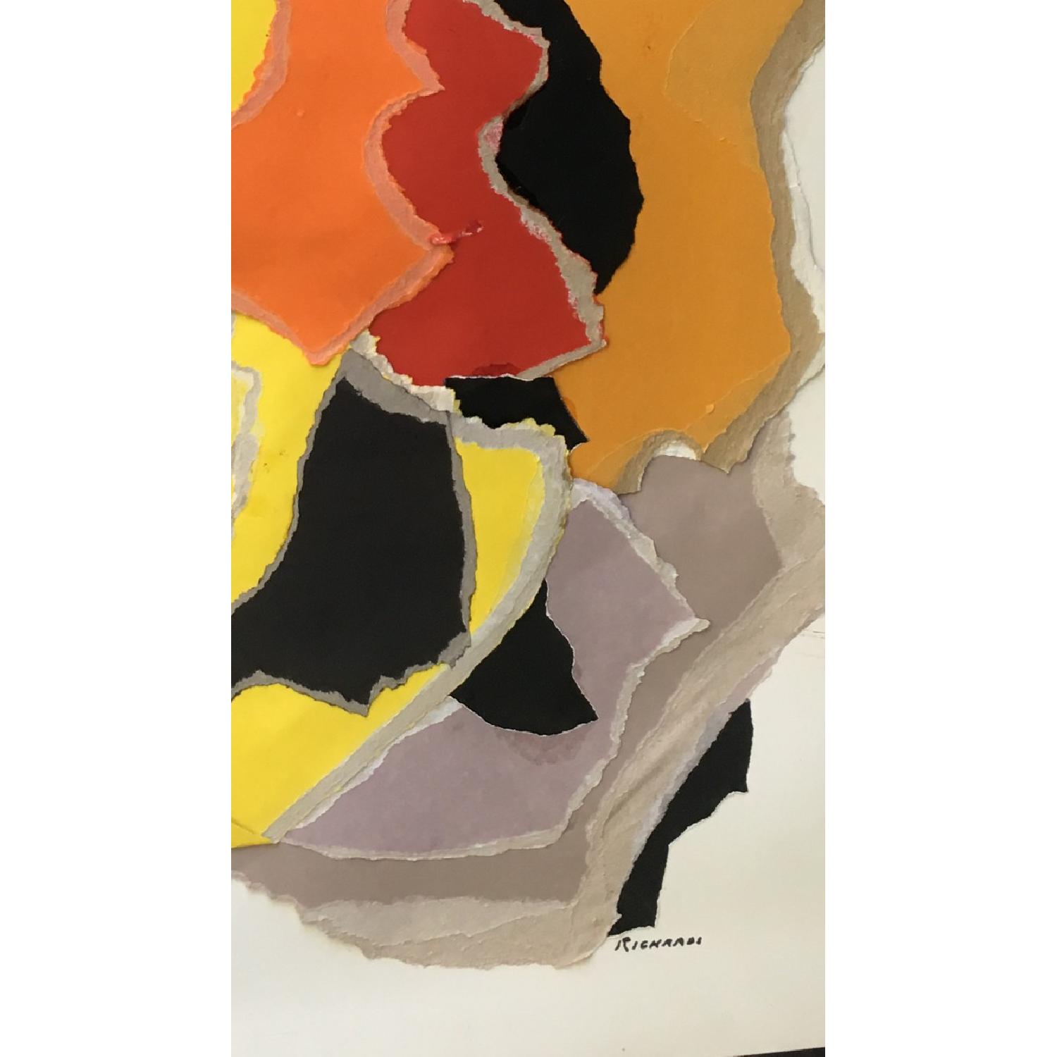 Vintage Abstract Painting - Paper Assemblage Collage - image-3