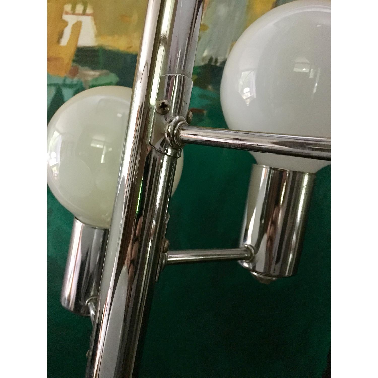 Mid Century Chrome Waterfall 5 Globe Lamp - image-4