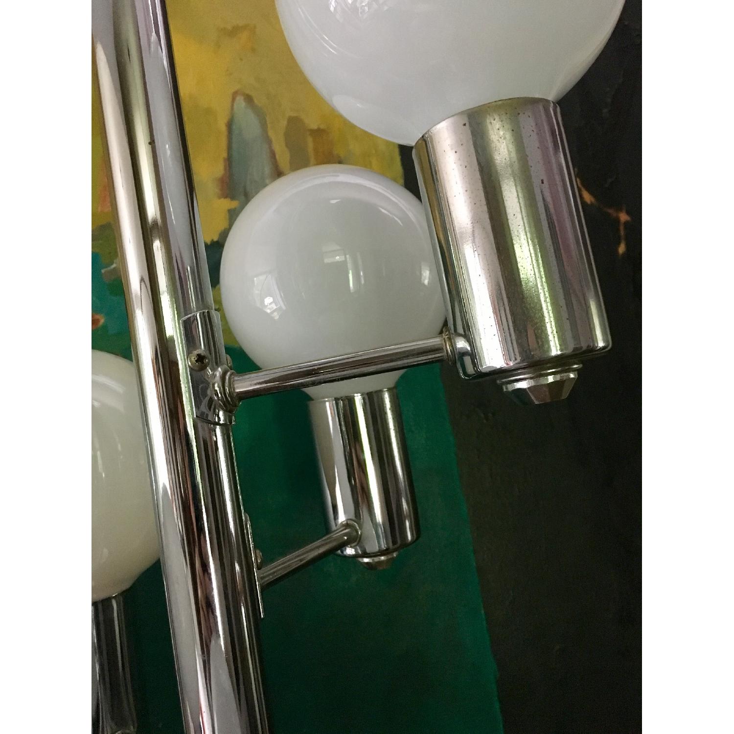 Mid Century Chrome Waterfall 5 Globe Lamp - image-6