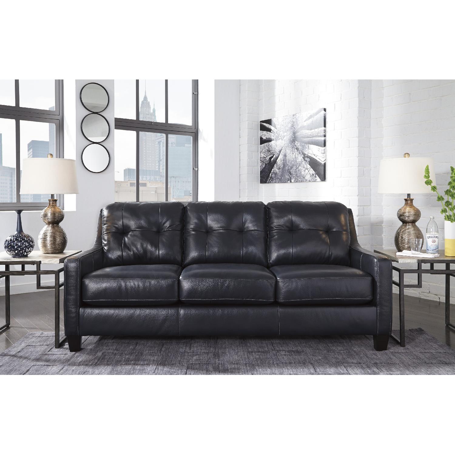 Ashley's O'kean Navy Sofa - image-1