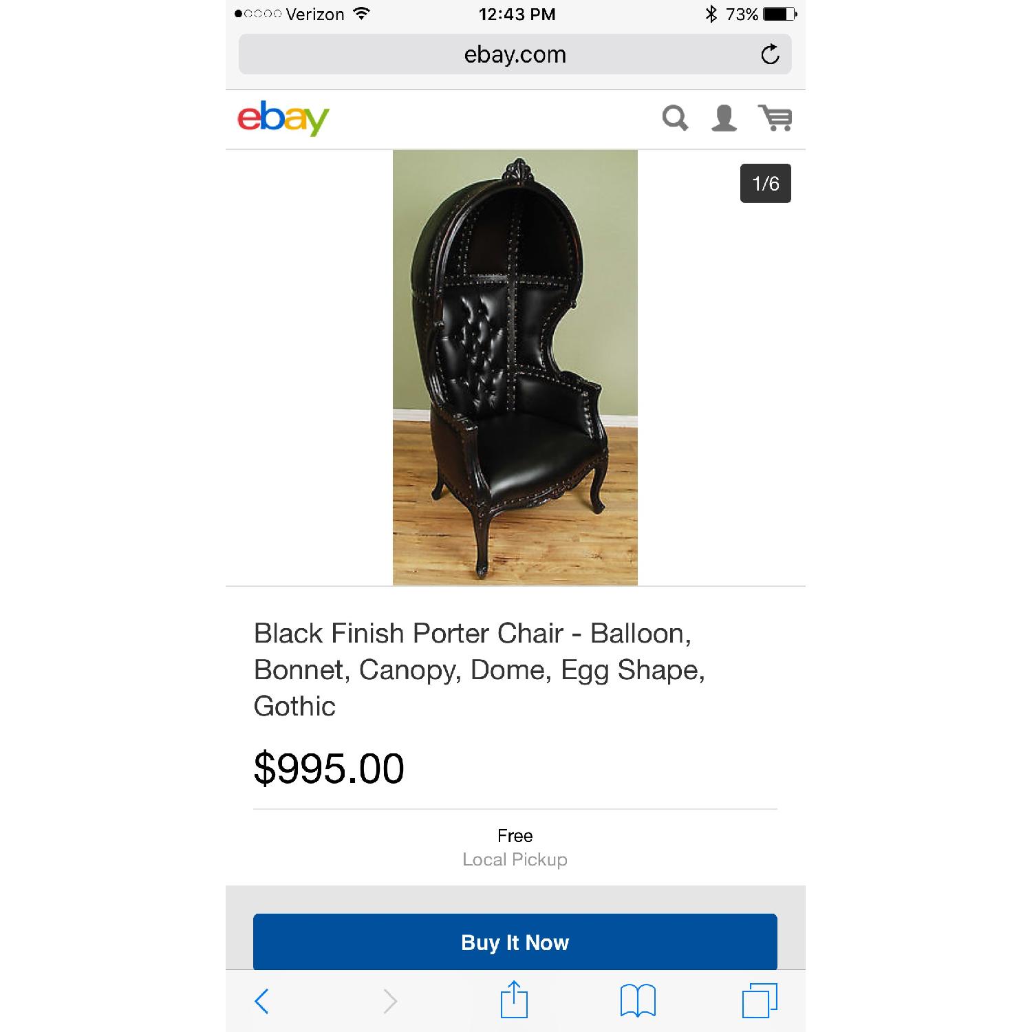 Leather Porter Black Chairs - image-2