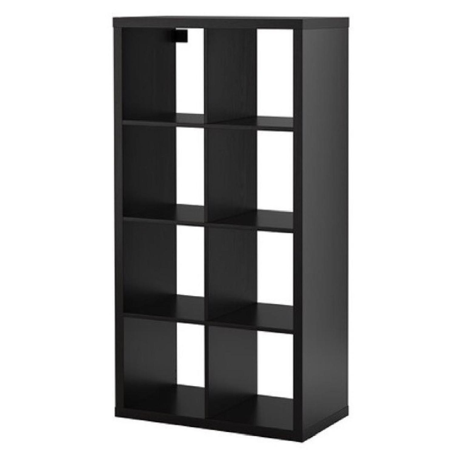 Kallax Kallax Black Brown Shelving Unit AptDeco