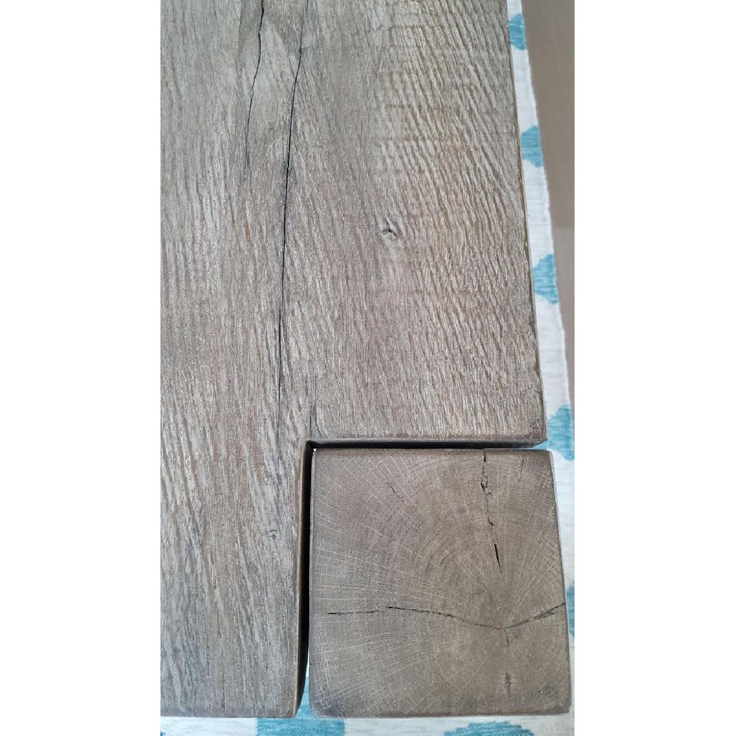 Restoration Hardware Reclaimed Russian Grey Oak Parsons Rectangular Dining Table - image-4