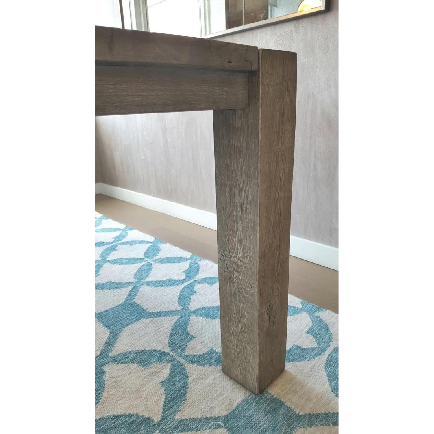 Restoration Hardware Reclaimed Russian Grey Oak Parsons Rectangular Dining Table - image-6