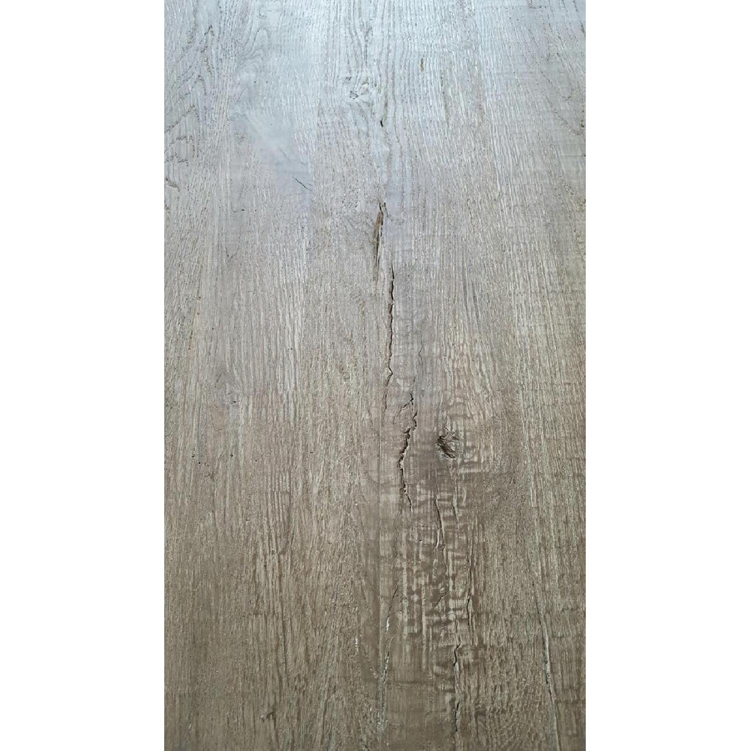 Restoration Hardware Reclaimed Russian Grey Oak Parsons Rectangular Dining Table - image-7