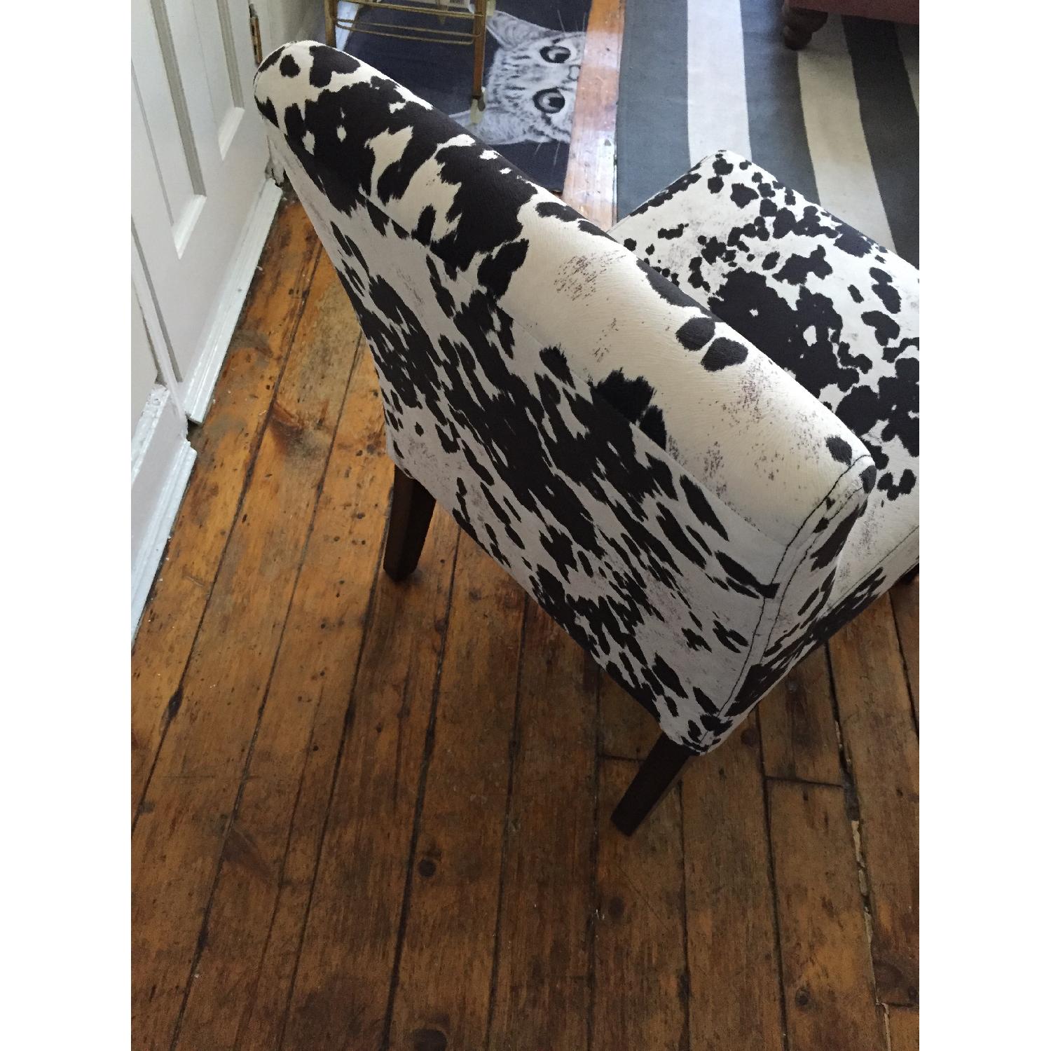 Faux Cowhide Slipper Chair - image-2