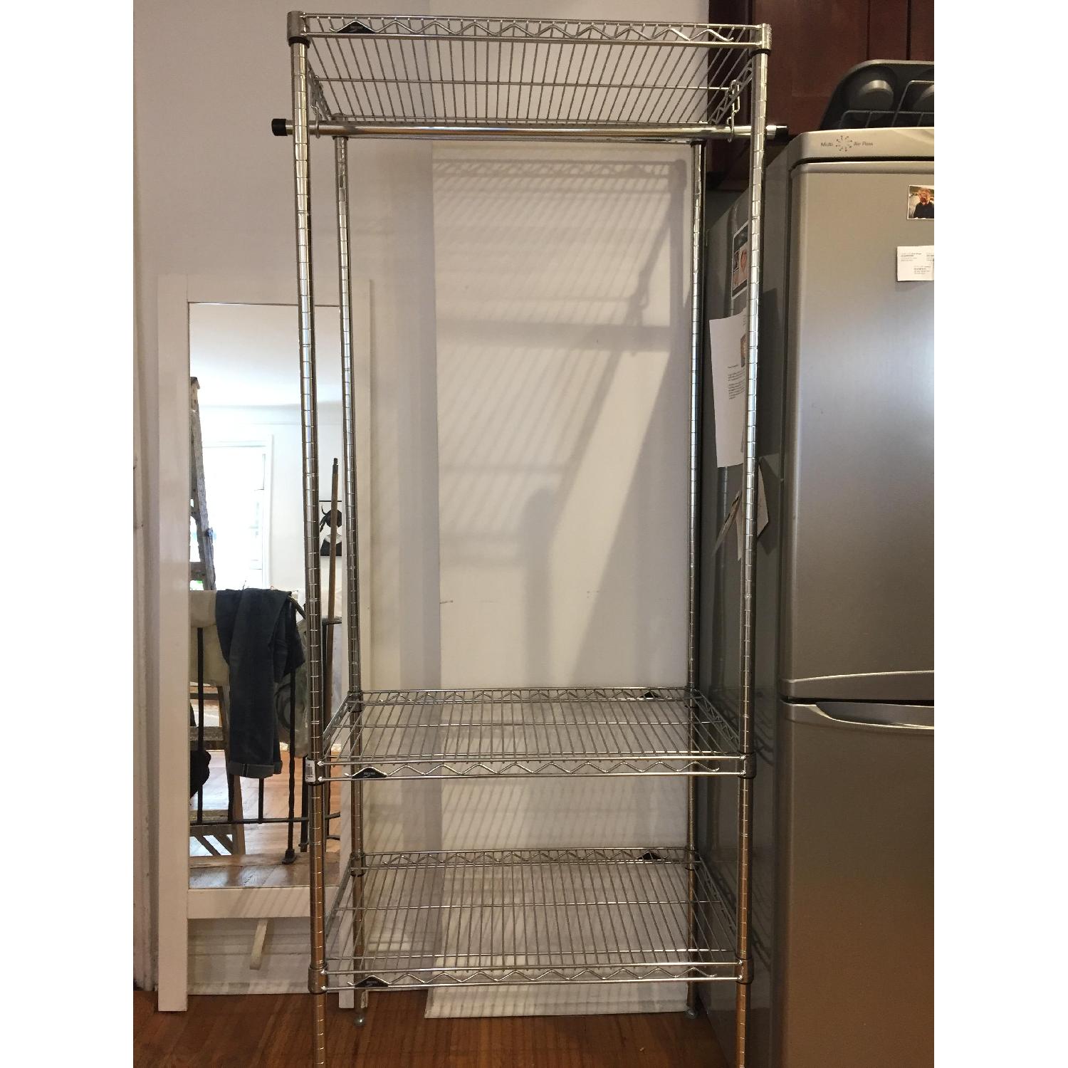 Container Store Metro Commercial Chrome Shelves/Wardrobe AptDeco