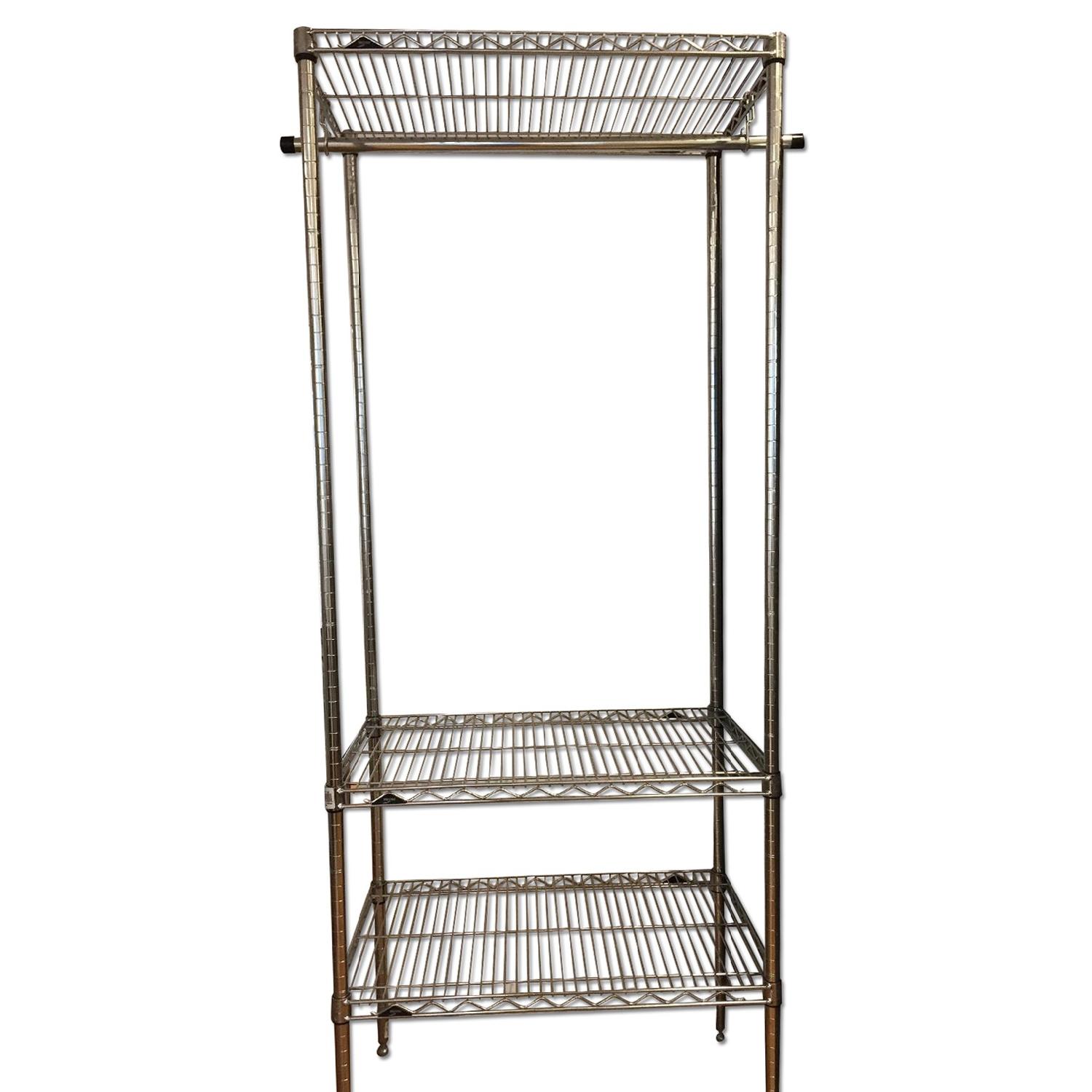 Container Store Metro Commercial Chrome Shelves/Wardrobe AptDeco