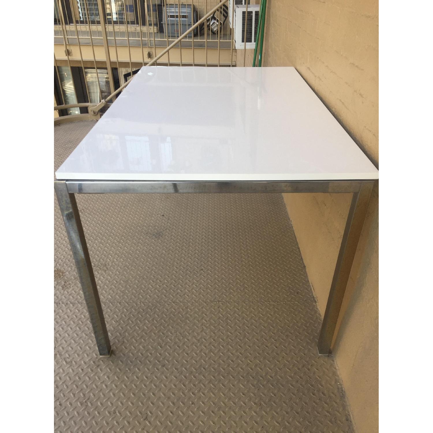 TORSBY テーブル ハイグロス ホワイト クロムメッキ 180×85 コタツ TORSBY table chrome-plated/high-gloss white - IKEA