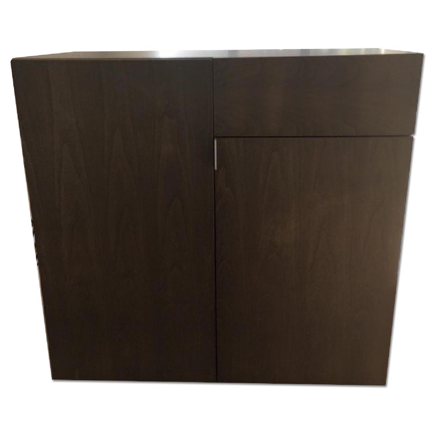 CB2 Swig Bar Cabinet in Charcoal - image-0