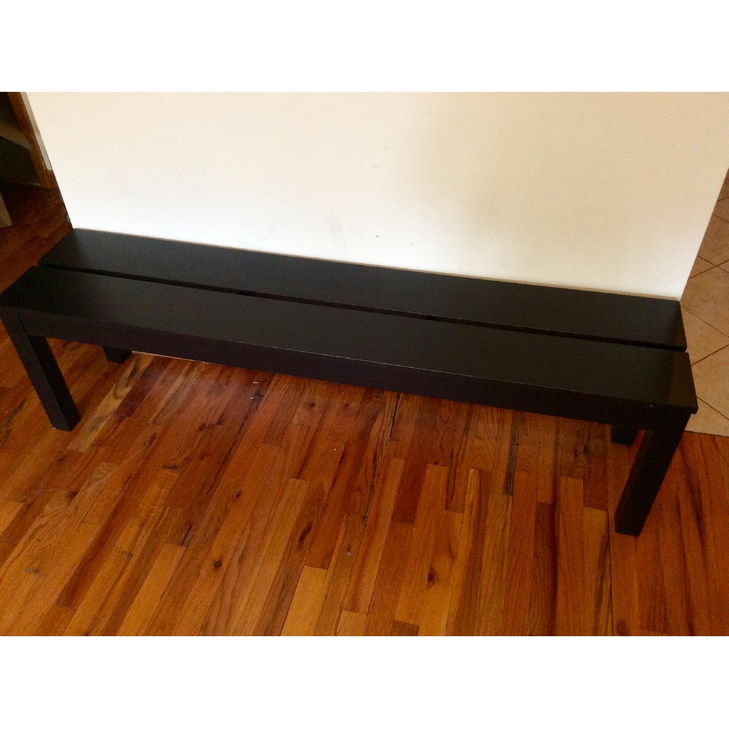 Ikea Bjursta Black Bench - AptDeco