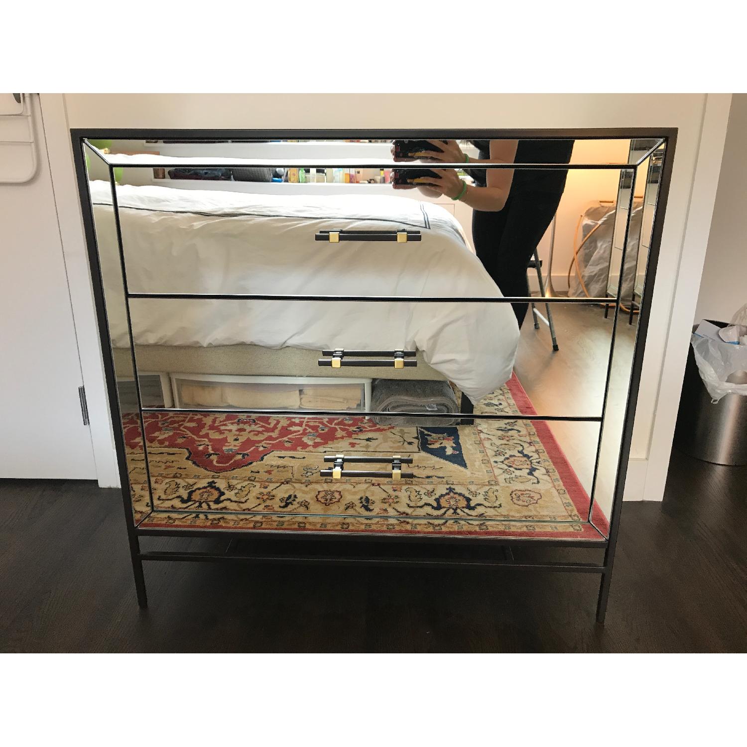 West Elm Mirrored 3-Drawer Dresser - image-1