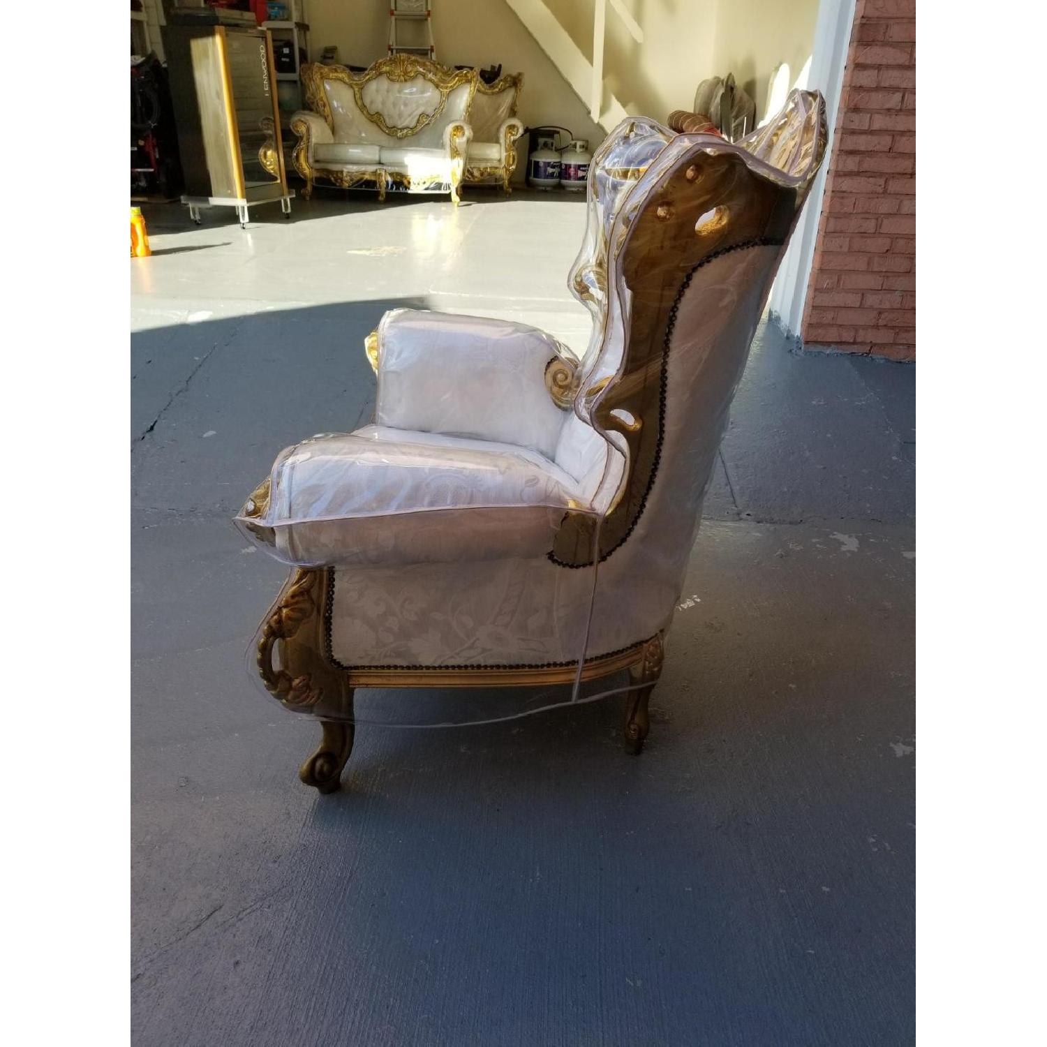 Vintage Rococo Style Sofa + Loveseat + 2 Chairs - image-1