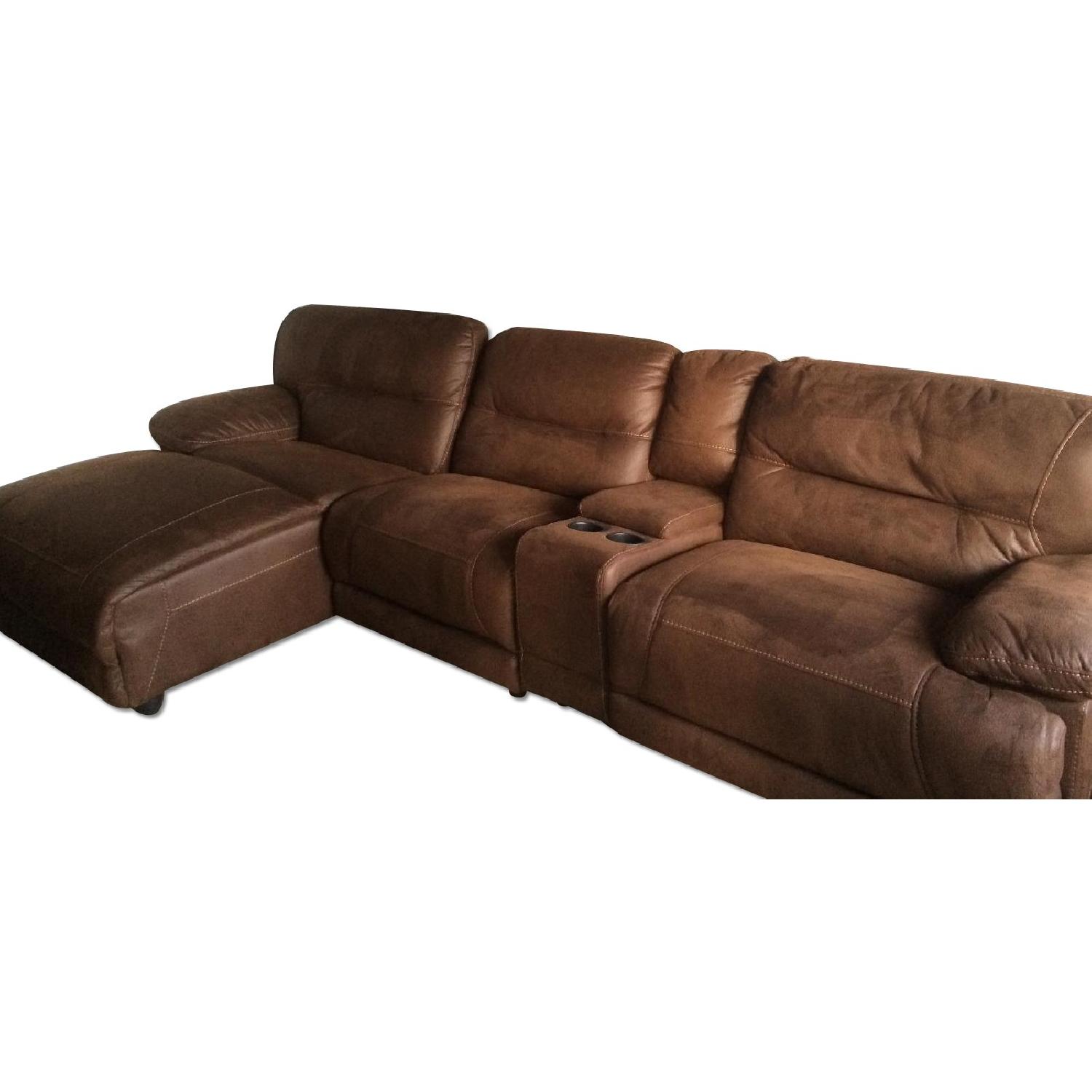 Bob's Pacifica Reclining 4 Piece Sectional Sofa AptDeco