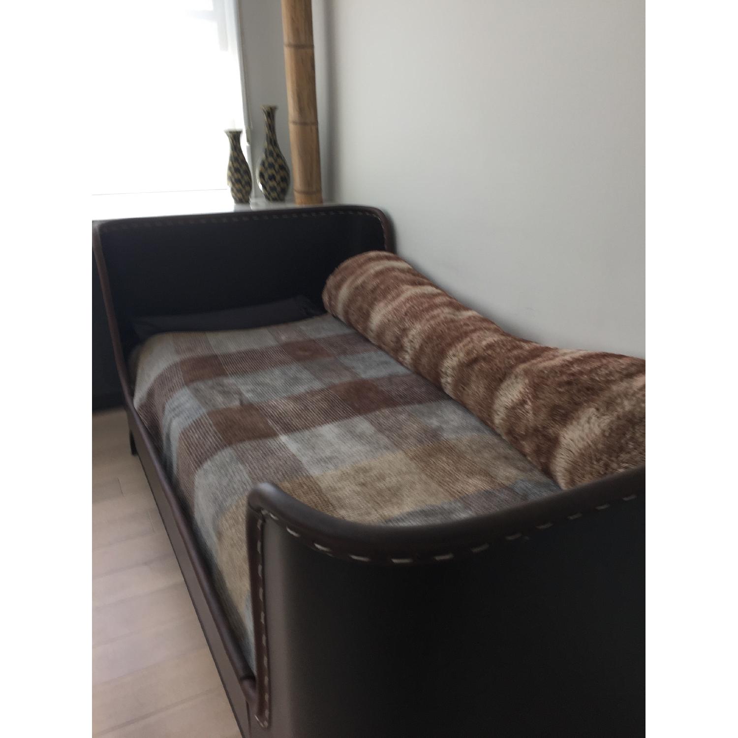 Restoration Hardware Faux Leather Daybed - image-2