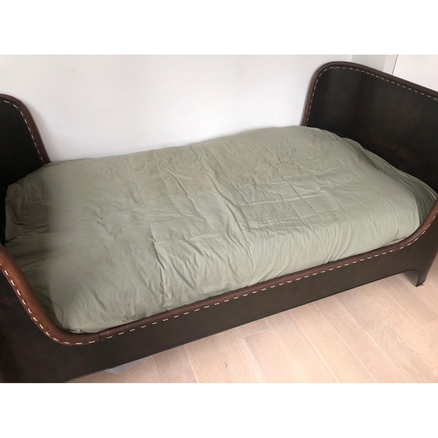 Restoration Hardware Faux Leather Daybed - image-3