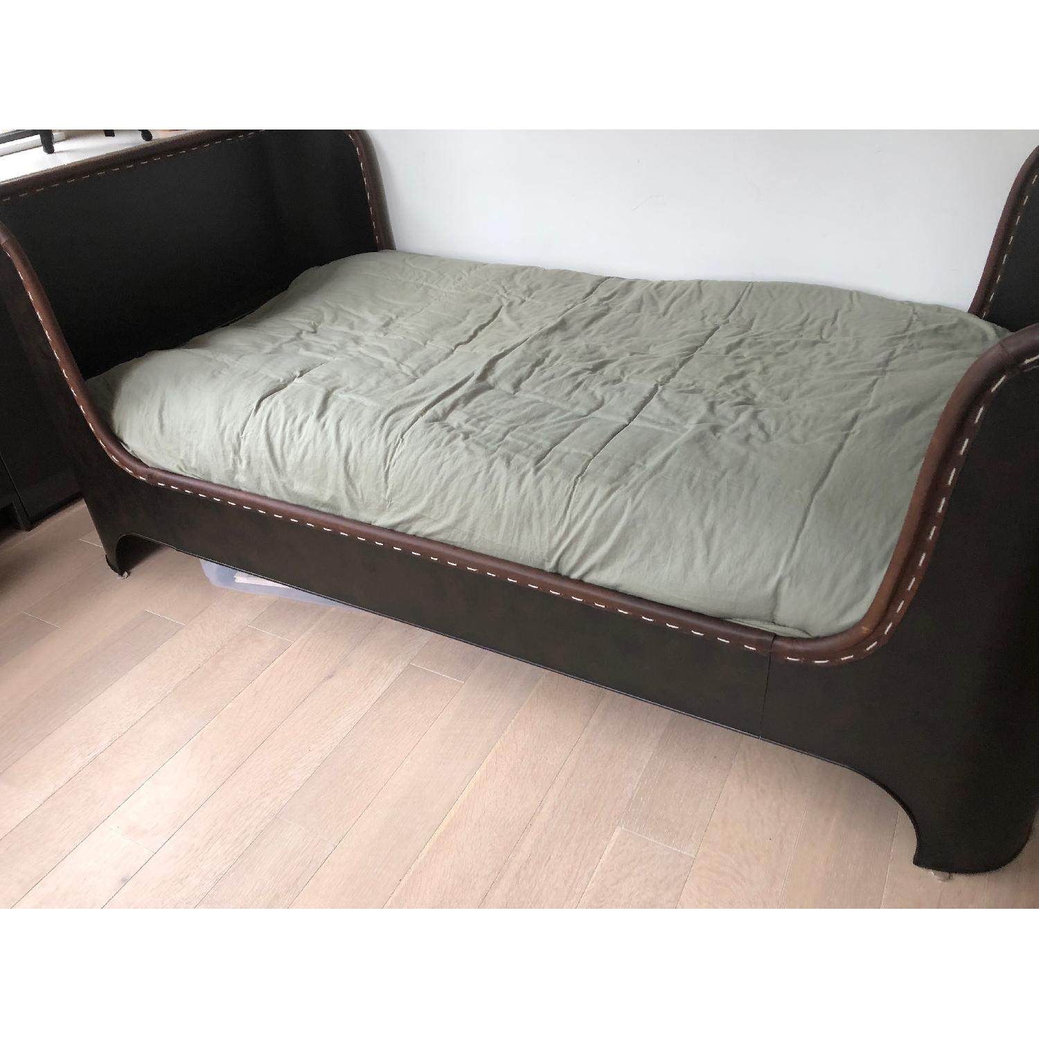 Restoration Hardware Faux Leather Daybed - image-4