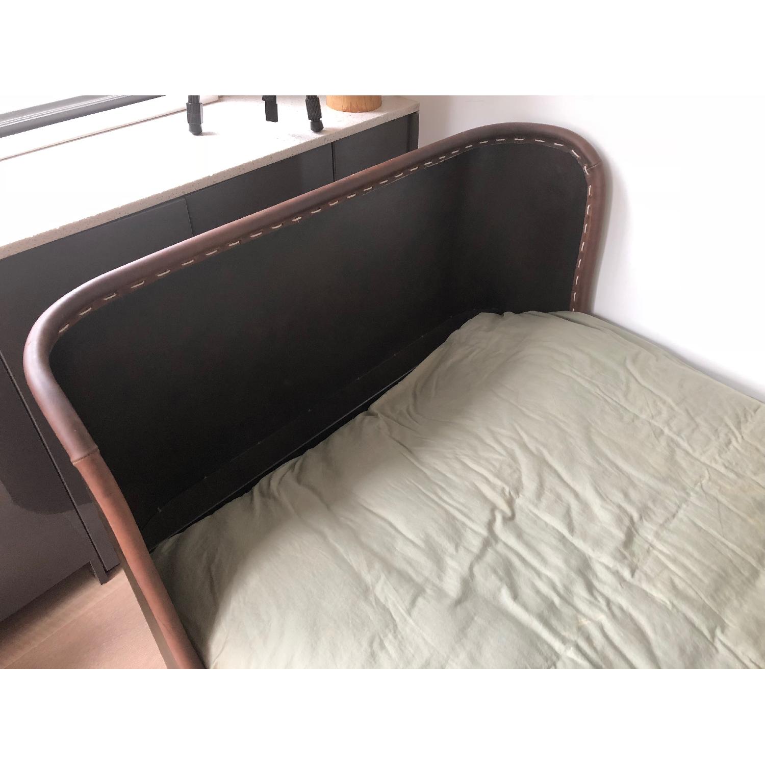 Restoration Hardware Faux Leather Daybed - image-5