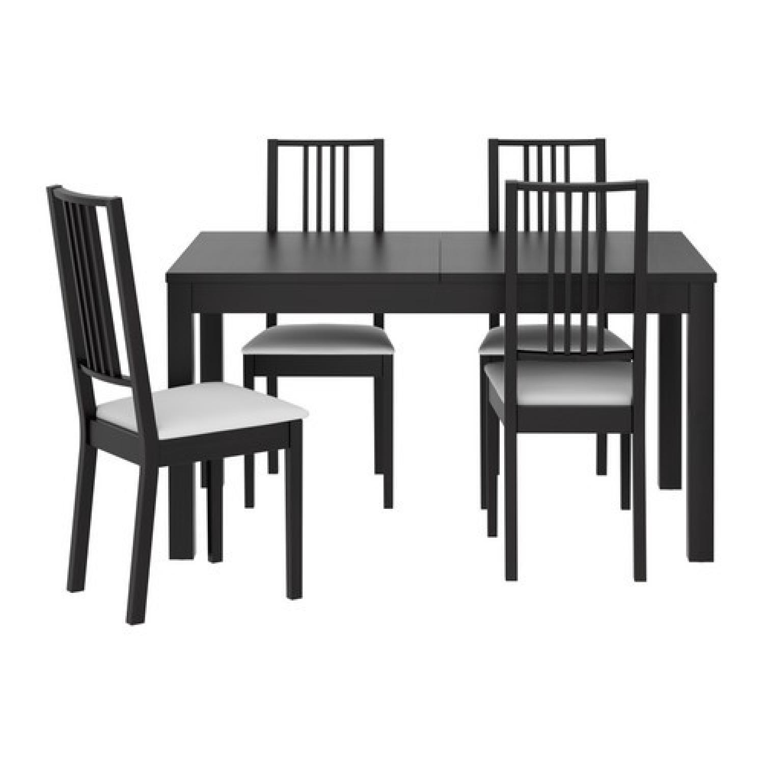 Ikea Bjursta Expandable Dining Table w/ 4 Borje Chairs AptDeco