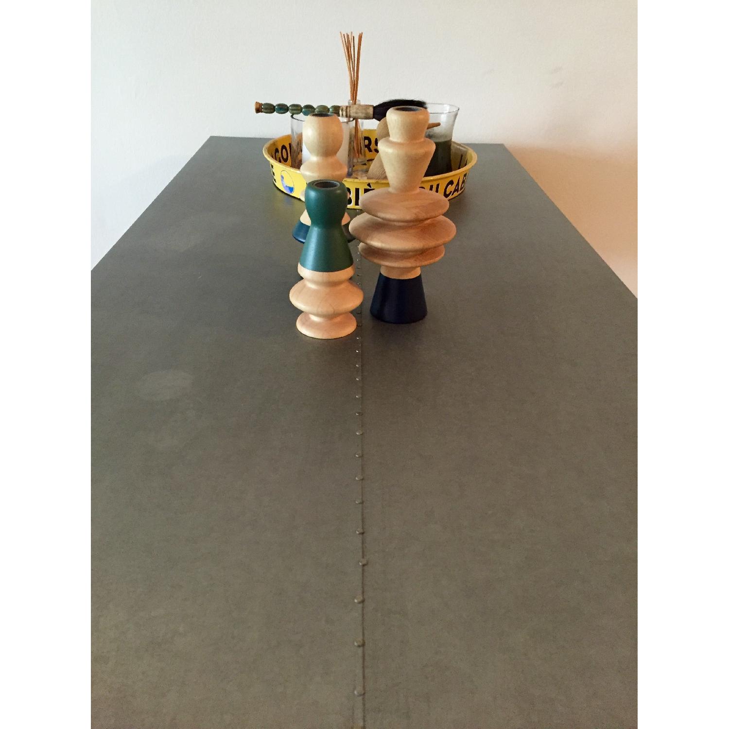 CB2 Stern Counter Table w/ 4 Bludot Counter Stools - image-4